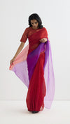 Metal Fringe Saree