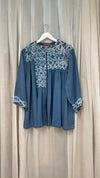 Honey Comb Top - Blue