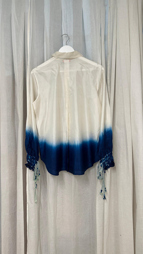 Silk Ombre Shirt-Blue