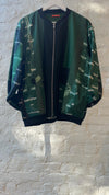 Bor(r)o(w) Bomber Silk Jacket-Bottle Green