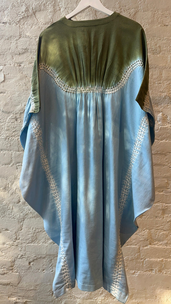 Taking Turns Kaftan-Green/Blue