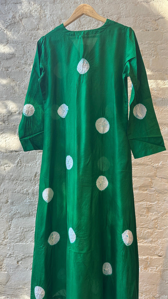 Polka Kurta - Emerald