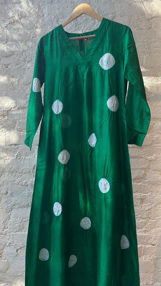 Polka Kurta - Emerald