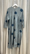 Polka Dress-Grey/Navy