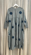 Polka Dress-Grey/Navy