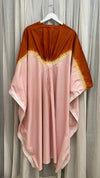 Taking Turns Kaftan-Rust/Pink